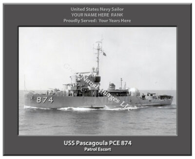 USS Pascagoula PCE 874 Personalized Navy Ship Photo