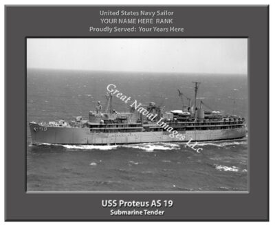 USS Proteus AS 19 Personalized Navy Ship Photo
