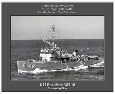 USS Requisite AGS 18 Personalized Navy Ship Photo