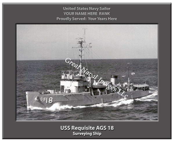 USS Requisite AGS 18 Personalized Navy Ship Photo