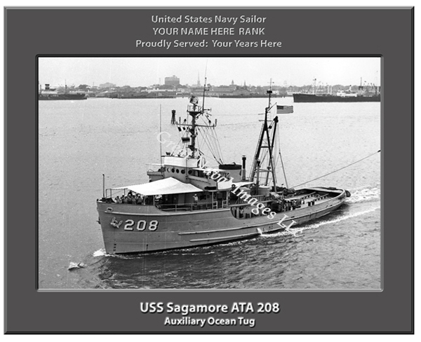 USS Sagamore ATA 208 Personalized Navy Ship Photo
