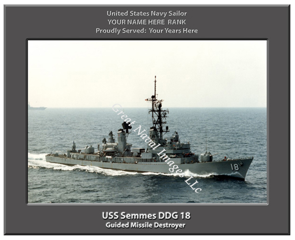 USS Semmes DDG 18 Personalized Navy Ship Photo