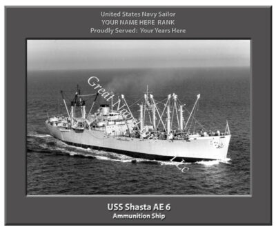USS Shasta AE 6 Personalized Navy Ship Photo
