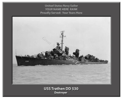 USS Trathen DD 530 Personalized Navy Ship Photo