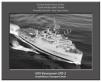 USS Vancouver LPD 2 Personalized Navy Ship Photo