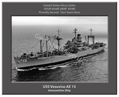 USS Vesuvius AE 15 Personalized Navy Ship Photo