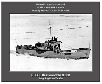 USCGC Basswood WLB 388 Personalized Coast Guard Cutter