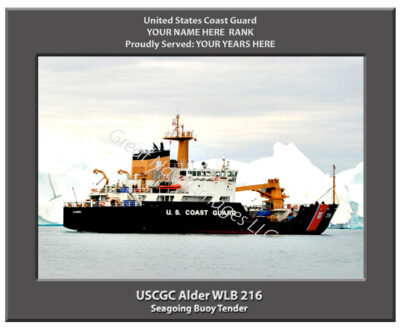 USCGC Alder WLB 216 Personalized Coast Goard Cutter Print