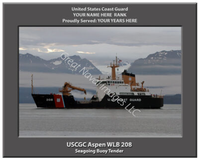 USCGC Aspen WLB 208 Personalized Coast Guard Cutter Print