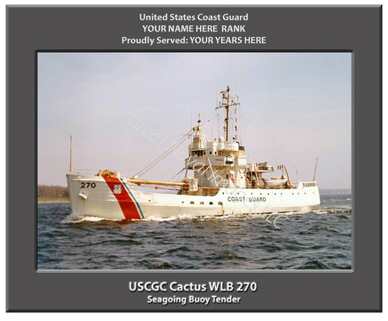 USCGC Cactus WLB 270 Personalized Coast Guard Cutter Print