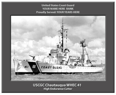 USCGC Chautauqua WHEC 41 Personalized Coast Guard Cutter Print
