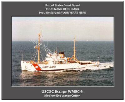 USCGC Escape WMEC 6 Personalized Coast Guard Cutter print