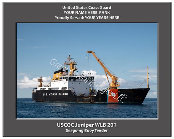 USCGC Juniper WLB 201 Personalized Coast Guard Cutter Print