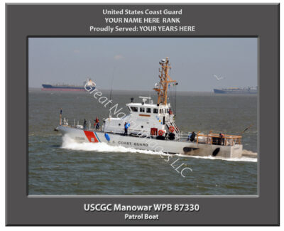 USCGC Manowar WPB 87330 Personalized Coast Guard Cutter Print