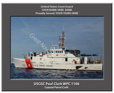 USCGC Paul Clark WPC 1106 Personalized Coast Guard Photo