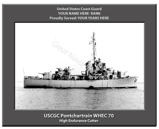 USCGC Pontchartrain WHEC 70 Personalized Coast Guard Photo