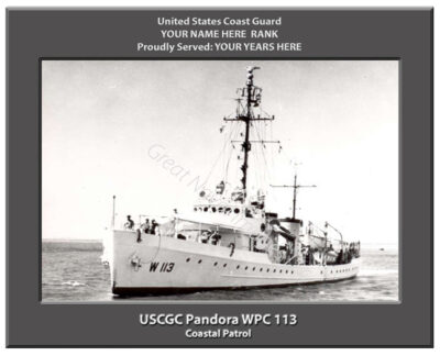 USCGC Pandora WPC 113 Personalized Cutter Photo