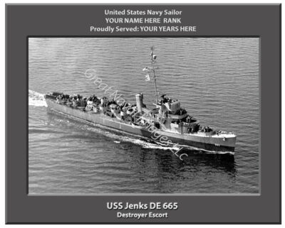 USS Jenks DE 665 Personalized Ship Photo