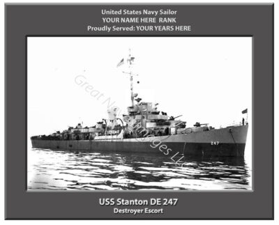 USS Stanton DE 247 Personalized Ship Photo