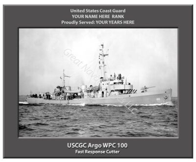 USCGC Argo WPC 100 Personalized Cutter Photo