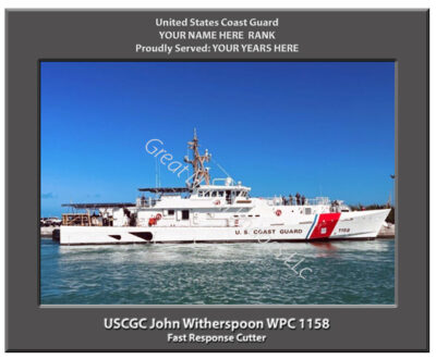 USCGC John Witherspoon WPC 1158 Personalized Photo Coast Guard Cutter