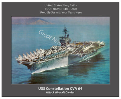 USS Constellation CVA 64 Personalized Navy Ship Photo