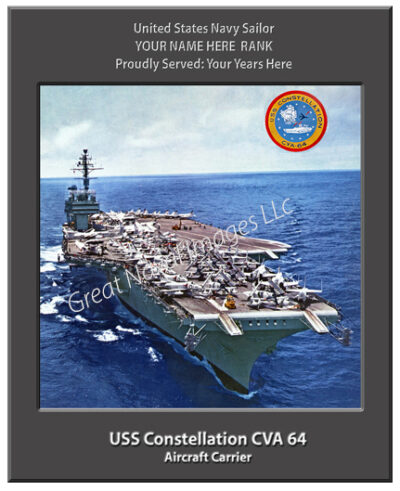 USS Constellation CVA 64 Personalized Navy Ship Photo