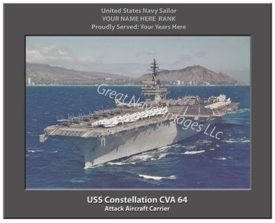 USS Constellation CVA 64 Personalized Navy Ship Photo