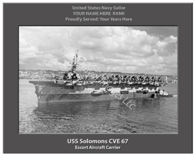 USS Solomons CVE 67 Personalized Navy Ship Photo