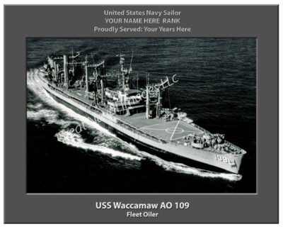 USS Waccamaw AO 109 Personalized Navy Ship Photo