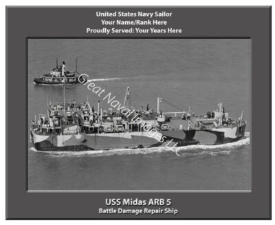 USS Midas ARB 5 personalized navy ship photo