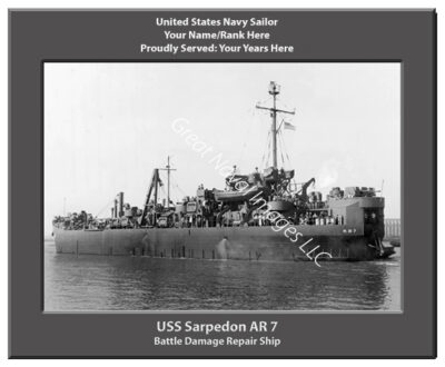 USS Sarpedon ARB 7 personalized navy ship photo