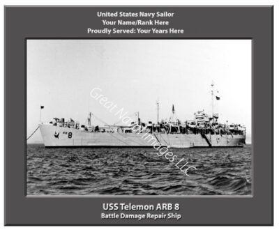 USS Telemon ARB 8 personalized navy ship photo