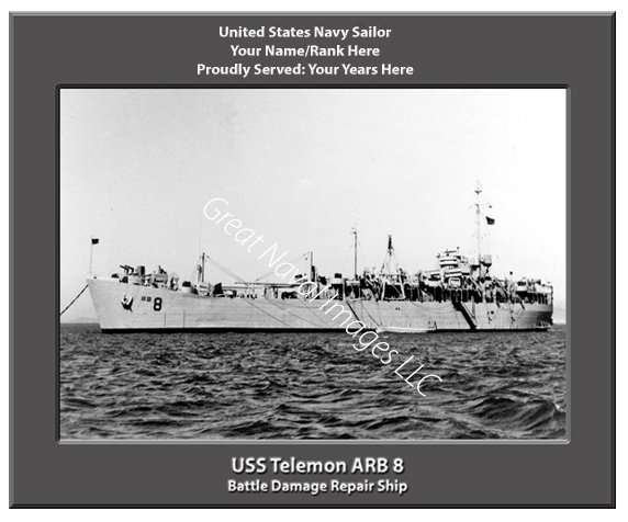 USS Telemon ARB 8 personalized navy ship photo